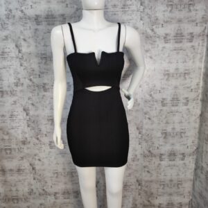 VESTIDO TUBINHO 3D COM ABERTURA NA BARRIGA
